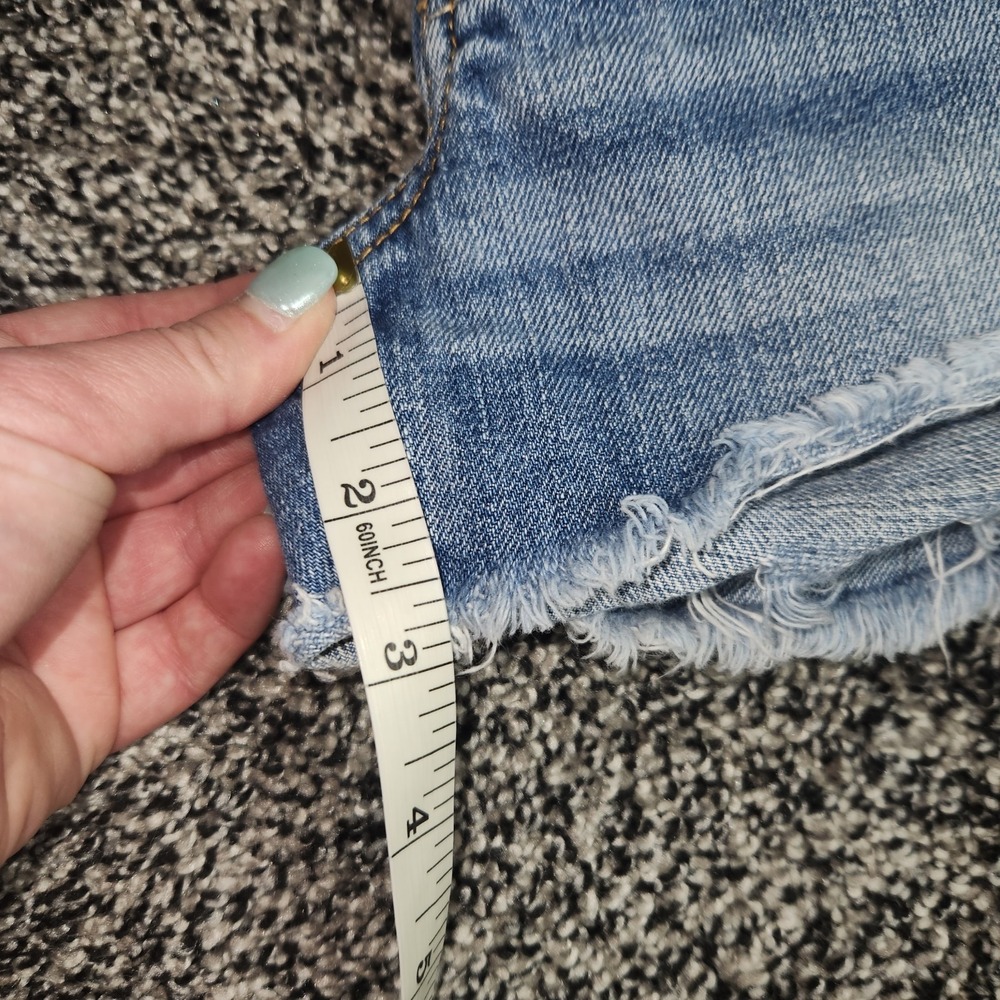 Y2k American Eagle Jean Shorts Micro Glitter Star Pockets Festival Rave Sz 10 - Picture 8 of 9